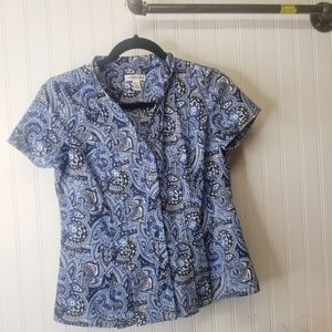 Croft & Barrow Paisley Button Down Size PXS
